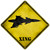 Jet Fighter Xing Novelty Metal Crossing Sign
