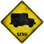 Military Truck Xing Novelty Metal Crossing Sign