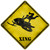 Extreme Snow Mobile Riding Xing Novelty Metal Crossing Sign