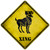Aries Zodiac Animal Xing Novelty Metal Crossing Sign