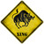 Taurus Zodiac Animal Xing Novelty Metal Crossing Sign