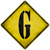 Letter G Xing Novelty Metal Crossing Sign