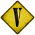 Letter V Xing Novelty Metal Crossing Sign