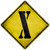 Letter X Xing Novelty Metal Crossing Sign