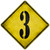 Number 3 Xing Novelty Metal Crossing Sign