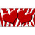 Red White Zebra Red Centered Hearts Novelty License Plate
