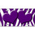 Purple White Zebra Purple Centered Hearts Novelty License Plate
