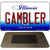 Gambler Illinois State License Plate Tag Magnet M-10324