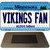 Vikings Fan Minnesota State License Plate Tag Magnet M-10768