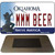 MMM Beer Oklahoma State License Plate Tag Novelty Magnet M-6249