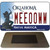 Meeooww Oklahoma State License Plate Tag Novelty Magnet M-6252