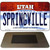Springville Utah State License Plate Tag Magnet M-10193