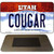 Cougar Utah State License Plate Tag Magnet M-10200