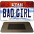 Bad Girl Utah State License Plate Tag Magnet M-10223