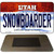 Snowboarder Utah State License Plate Tag Magnet M-10226