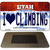 I Love Climbing Utah State License Plate Tag Magnet M-10230