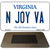 N Joy VA Virginia State License Plate Tag Magnet M-10115