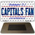 Capitals Fan Washington DC State License Plate Tag Magnet M-10844