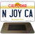 N Joy CA California State License Plate Tag Magnet M-4893