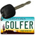Golfer Arizona State License Plate Tag Key Chain KC-1039