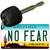 No Fear Arizona State License Plate Tag Key Chain KC-1053