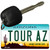Tour AZ Arizona State License Plate Tag Key Chain KC-1057