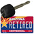 Retired Arizona Centennial State License Plate Tag Key Chain KC-1811