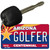 Golfer Arizona Centennial State License Plate Tag Key Chain KC-1840