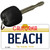 Beach California State License Plate Tag Key Chain KC-4883