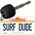 Surf Dude California State License Plate Tag Key Chain KC-4887