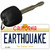 Earthquake California State License Plate Tag Key Chain KC-4902