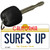 Surfs Up California State License Plate Tag Key Chain KC-4903