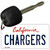 Chargers California State License Plate Tag Key Chain KC-2035