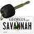 Savannah Georgia State License Plate Tag Novelty Key Chain KC-6140