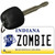 Zombie Indiana State License Plate Tag Novelty Key Chain KC-6747