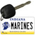 Marines Indiana State License Plate Tag Novelty Key Chain KC-7916