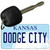 Dodge City Kansas State License Plate Tag Novelty Key Chain KC-6614