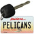 Pelicans Louisiana State License Plate Tag Key Chain KC-2581