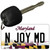 N Joy MD State License Plate Tag Key Chain KC-10463