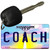 Coach Mississippi State License Plate Tag Key Chain KC-6596