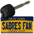 Sabres Fan New York State License Plate Tag Key Chain KC-10843