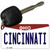 Cincinnati Ohio State License Plate Tag Key Chain KC-10068