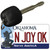N Joy OK Oklahoma State License Plate Tag Novelty Key Chain KC-6227