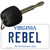 Rebel Virginia State License Plate Tag Key Chain KC-10143