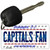 Capitals Fan Washington DC State License Plate Tag Key Chain KC-10844