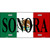 Sonora on Mexico Flag Metal Novelty License Plate