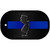 New Jersey Thin Blue Line Novelty Dog Tag Necklace DT-8912