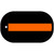 Orange Thin Line Novelty Dog Tag Necklace DT-9413