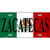 Zacatecas on Mexico Flag Metal Novelty License Plate