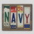 Navy License Plate Tag Strip Novelty Wood Sign WS-075